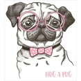 thumbnail image 3 of Pug Duvet Cover Set Queen Size, Cute Pet Dog with Pink Bow Tie Oversized Glasses Hand Drawn Domesticated, Decorative 3 Piece Bedding Set with 2 Pillow Shams, Brown Pale Pink White, by Ambesonne, 3 of 3