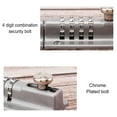 thumbnail image 3 of Cerradura de combinación, Cerradura de perno deslizante de aleación de zinc de 4 dígitos, Cerradura de seguridad de puerta sin llave para cobertizo, puerta, cercas (Plata), 3 of 5