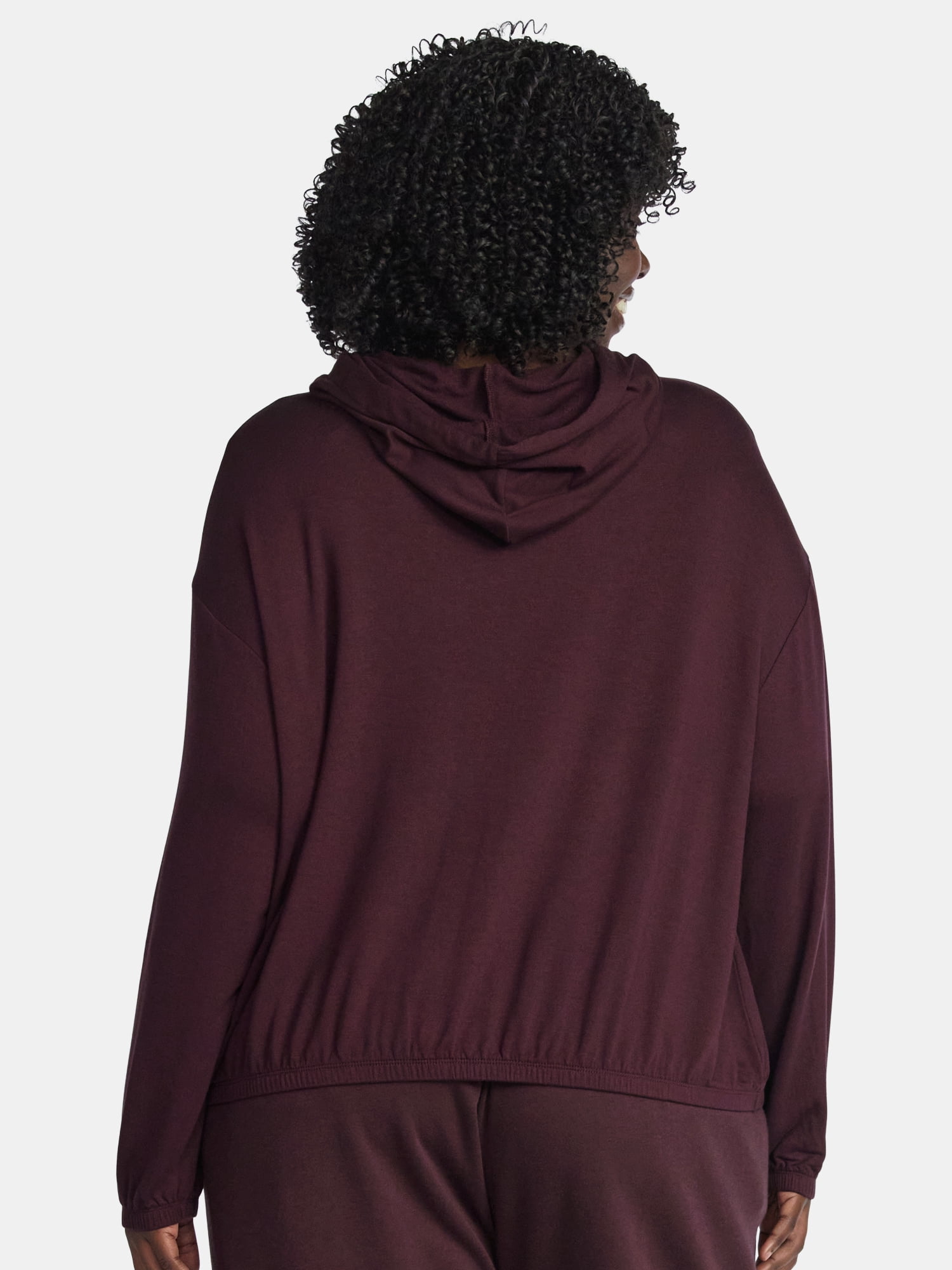 Terra & Sky Women's Plus Luxe Fleece Hoodie, Sizes 0X-5X