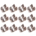 thumbnail image 1 of Paquete de 12 anillos para servilletas, anillo para servilleta con forma de plumas, Material de acero inoxidable, 1 of 5