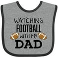 thumbnail image 3 of Inktastic Watching Football with my Dad Boys or Girls Baby Bib, 3 of 4