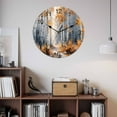 thumbnail image 2 of Wall Clock Yellow Forest Plant Clocks PVC Silent Non-Ticking Battery Operated Decorative Tree Illustration Grey Round Clock for Home Living Room Kitchen Bedroom Office School Wall Decor 14 Inch, 2 of 9