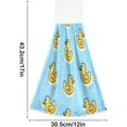 thumbnail image 3 of SKYSONIC Pattern Yellow Duck Hanging Hand Towels with Hanging Loop, Hand Towels Soft Thick Dish Cloth Hand Towels for Kitchen Bathroom, with Hanging Loop, 12"x17", 3 of 6