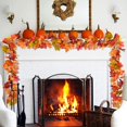 thumbnail image 2 of 2 Pcs Fall Garland Maple Leaf, 5.9Ft/Piece Hanging Vine Garland Artificial Autumn Foliage Garland Thanksgiving Decor for Home Fireplace Party Christmas, 2 of 5