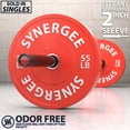 thumbnail image 4 of Synergee Color Bumper Plates Strength Conditioning Workouts Weightlifting 55lbs Single, 4 of 4