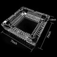 thumbnail image 2 of Ashtray , Large Glass Ashtray ForCigar , Clear Crystal Ash Trays Outdoor Glass Spuare Ashtrays (7x7inch), 2 of 4