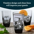 thumbnail image 2 of Libbey Classic Smoke Tumbler Glasses, Classy, Timeless Drinkware Set of 12, 18 Oz, Dishwasher Safe Drinking Cooler Glasses for Special Occasions, 2 of 6