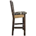 thumbnail image 3 of Homestead Collection Counter Height Barstool w/ Back - Woodland Upholstery, Stain & Lacquer Finish, 3 of 5