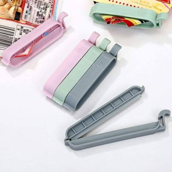 WHAMVOX 12Pcs/set Bag Clips Househould Snack Fresh Food Storage Bag Sealer Kitchen Mini Vacuum Sealer Clamp Food Bag Clip Seal Tool