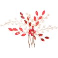 thumbnail image 1 of Women Hair Side Comb Rhinestone Pearl Hairpin Girls Hair Comb Clip Wedding Bride Hair Accessory, 1 of 8