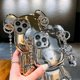 thumbnail image 5 of Estuche para iPhone 11 Pro Max 6.5 YONGSHENG dibujos animados 3D oso de Peluche Dorado con Correa de cadena de metal, 5 of 5