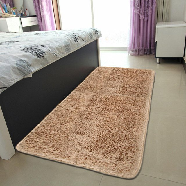 3 piezas de alfombras esponjosas, felpudo antideslizante, alfombrilla para suelo (camello)