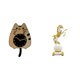 thumbnail image 1 of Adorno de pared con escultura de animal moderna, bonita colección de estatuas de reloj silencioso para sala de estar, dormitorio, cocina y centro de m, 1 of 8