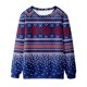 thumbnail image 4 of Sudadera sin capucha para hombre, informal, a la moda, con cuello redondo, estampado, de manga larga, 4 of 4