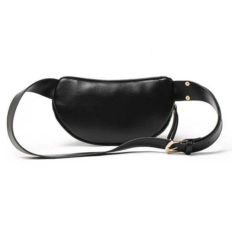  Mini Belt Bag for Women Crossbody Bag Purse Small Leather  Waist Bag Fashionable Waist Purse Trendy Belt Purse (Mini,White)