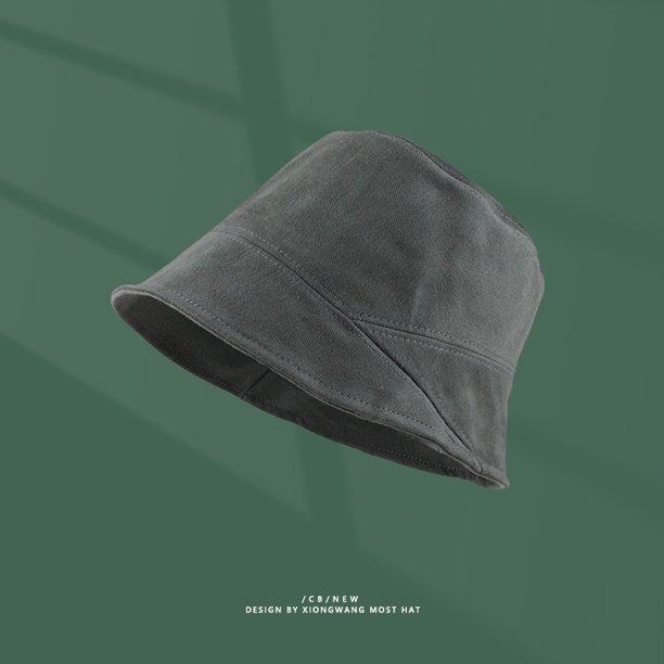 Sombrero de pescador de cara sencilla de principios de otoño, para mujer, de color puro, estilo informal, estilo extranjero, no quiero hablar, sombrero de lavabo con viento frío alto para hombre