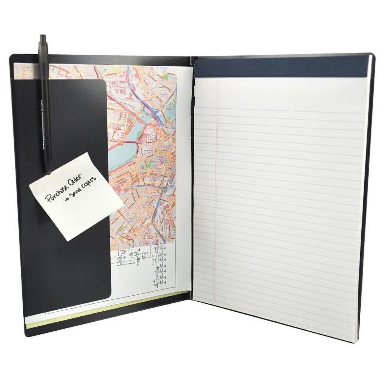 Saunders 879 Recycled Aluminum Padfolio, Black - Letter A4