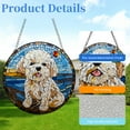 thumbnail image 2 of Bichon Frise Stained Glass Suncatcher Window Hangings Colored Handmade Glass Suncatcher Crafts Kits for Indoor Garden Christmas Decoration 16x16cm(15), 2 of 7