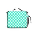 thumbnail image 2 of Blue and White Checkered Pattern Insulated Lunch Bag with Shoulder Strap and Bottle Holder,Bento School Lunch Bag Box,11x9.5x3.5 Inches, 2 of 3