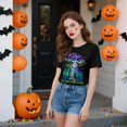 thumbnail image 5 of Halloween ghost shirt women's funny t-shirt horror season Halloween short sleeve t-shirt, 5 of 8