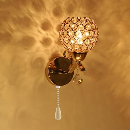 

Crystals Wall Sconce Wall Lights Sconces Wall Lighting with Hanging Crystals Wall Mounted Lamp Sconces Wall Decors Pull Wire Switch