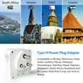thumbnail image 3 of Unidapt South Africa Power Adapter, Type M Plug with 3 US Outlets, 2 USB A QC 3.0 & 1 USB C 20W PD – Fast Charger for Travel to Bhutan, Botswana, Namibia, Nepal, 3 of 7