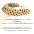 thumbnail image 3 of DIGUAN Messy Wide 2 Strands Synthetic Hair Braided Headband Classic Chunky Plaited Braids Elastic Stretch Hairpiece Women Girl (Sandy Blonde), 3 of 3
