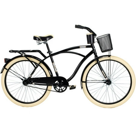 26" Huffy Nel Lusso Men's Cruiser Bike, Piano Black