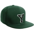 thumbnail image 1 of Daxton Classic Snapback Hat Custom A to Z Initial Varsity Letters, Dark Green Hat White Black Letter Y, 1 of 2