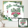 thumbnail image 4 of Designart 'Eucalyptus Leaves With Flamingo Floral Heart' Traditional Framed Canvas Wall Art Print, 4 of 5