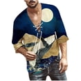 thumbnail image 1 of Fankiway T-Shirt Décontracté à Manches Courtes Imprimé pour Homme, 1 of 3