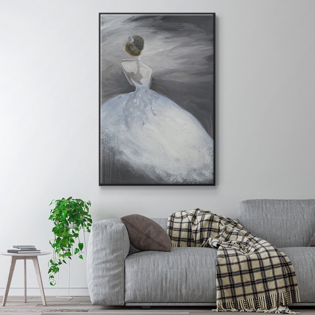 Off in the Distance Framed Premium Gallery Wrapped Canvas - Ready to Hang - 17 x 25 - Black Floating Frame
