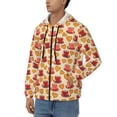 thumbnail image 3 of Honeii Cups of Tea Print Hoodies for Men, Pullover & Full Zip, Breathable Zip up Hoodie, Sweatshirt-Small, 3 of 5