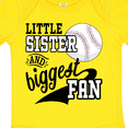 thumbnail image 4 of Inktastic Little Sister and Biggest Baseball Fan Girls Baby Bodysuit, 4 of 5
