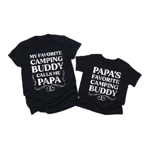 My Favorite Camping Buddy Calls Me Papa Men's T-Shirt Papa's Favorite Camping Buddy Kids Toddler Shirt Youth