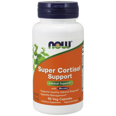 NOW Supplements, Super Cortisol Support (Combines Vitamin C, Pantothenic Acid, and Chromium Chelavite® with Relora®), 90 Veg