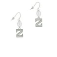 thumbnail image 2 of Delight Jewelry Silvertone Crystal Initial - Z - Silvertone Leaf French Earrings, 2 of 5