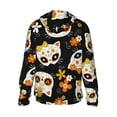 thumbnail image 3 of Easygdp Cat Skulls and Flowers Lightweight Long Sleeve Sun Shirt Sports long-Sleeved Sun Protective Clothing, Quick Drying Breathable - Large, 3 of 9
