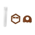 thumbnail image 2 of Lipstore Hydroponic Vase Decoration Wall Mount Wooden Shelf for Office Balcony Indoor Hexagonal Rack, 2 of 8