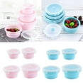 thumbnail image 1 of Sunjoy Tech 350/500/800/1200ML Round Silicone Lunch Box Microwave Safe Foldable Sealed Lid Portable Refrigerator Bento Food Container Kitchen Supplies, 1 of 8