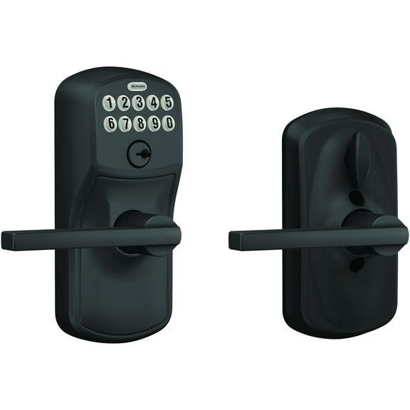 SCHLAGE FE595 PLY 622 LAT Keypad Entry with Flex Electronic Lock, Matte Black