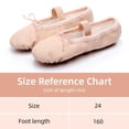 thumbnail image 2 of Sonducket Zapatos de ballet antideslizantes y flexibles para niñas y mujeres, suela completa, zapatos de baile de cuero Calzado, 2 of 6