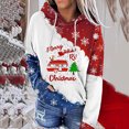 thumbnail image 2 of Moda mujer cuello redondo manga larga otoño camiseta Navidad impresión blusa con capucha Tops Fridja  fksj4526, 2 of 4