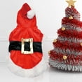 thumbnail image 5 of BESTYASH Small Dog Christmas Outfit Red Acrylic Fiber Holiday Clothes Set Festive Pet Apparel for Photo Shoot and Celebration, 5 of 6