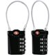 thumbnail image 1 of TSA Luggage Padlock, [2 Pack] 4-Digit Code Padlock, Combination Suitcase Padlock with 14cm Cable, Luggage Locks for Suitcase, Luggage Bag, etc. (Black, 1 of 5