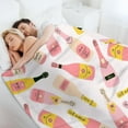 thumbnail image 6 of Cartoon Champagne Bottle Fleece Bed Blankets,Soft Flannel Cozy Blanket for Adults,Washable Lightweight Fuzzy Blanket Gift for Girls Boys 50X60in, 6 of 6