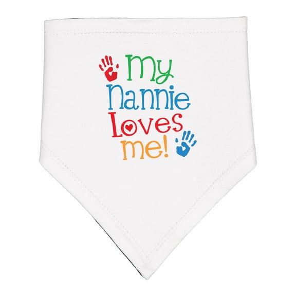 Inktastic My Nannie Loves Me Baby Bandana Bib