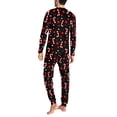 thumbnail image 4 of Renewold Men's Sleepwear Pj for Jogger Walking Christmas Pajamas for Family Matching Sets Candy Canes Stars Nightgown Pajama Pants Set with Pockets,Size XL, 4 of 5