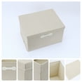 thumbnail image 2 of Unique Bargains Storage Cube, Fabric Bin with Lid and Handle Beige 14*11*7in, 2 of 5