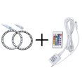 thumbnail image 1 of 105mm Car Headlight 5050 LED Halo Ring Angel Eyes with Remote Control RGB Color -, 1 of 4
